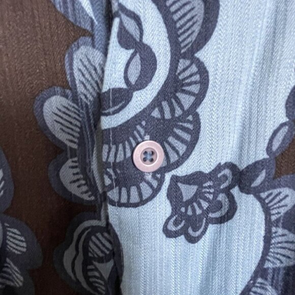 Cubavera Men's size XXL Blue Paisley Short Sleeve Shirt - Picture 6 of 6